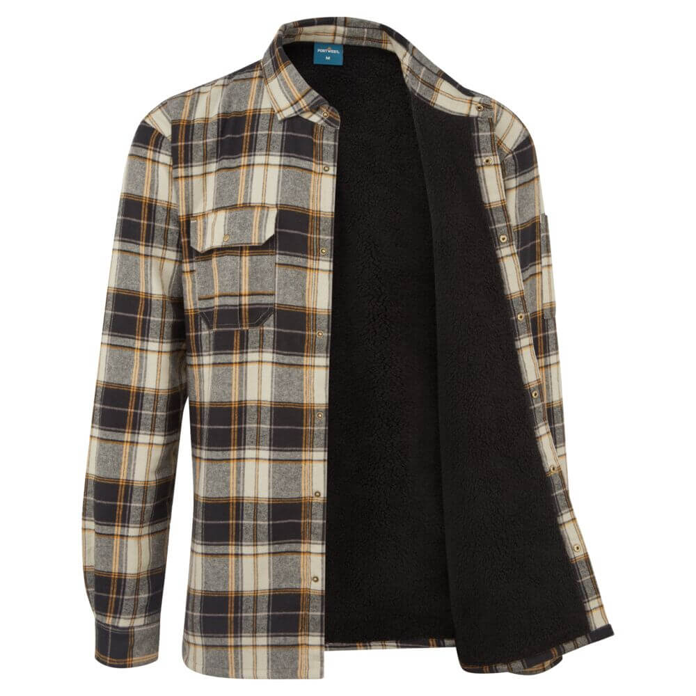 Camisa KA3 de cuadros con forro Sherpa