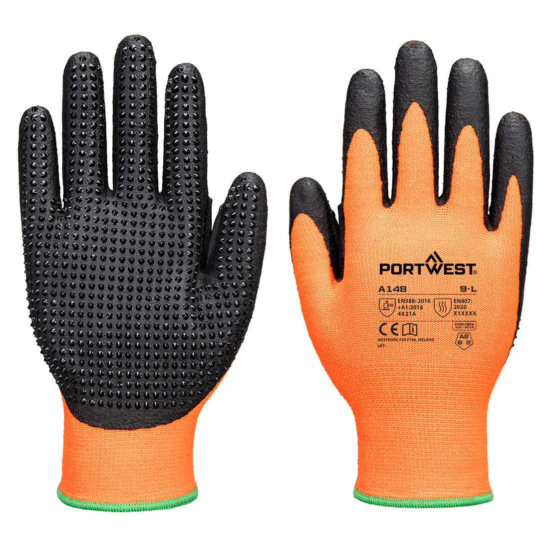 Guantes de nitrilo Grip 13 con relieve de puntos