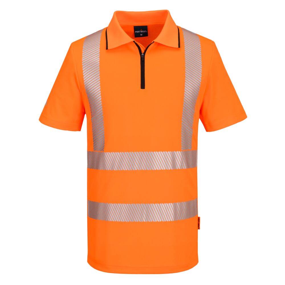 Polo de manga corta KX3 Hi-Vis Zip