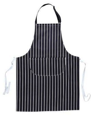 Delantal impermeable con peto Marino/líneas blancas