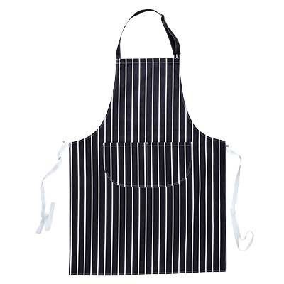 Delantal de carnicero con bolsillo Marino/rayas blancas